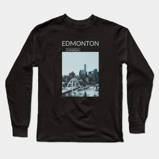 Edmonton Alberta Canada Cityscape Skyline Gift for Canadian Canada Day Present Souvenir T-shirt Hoodie Apparel Mug Notebook Tote Pillow Sticker Magnet Long Sleeve T-Shirt